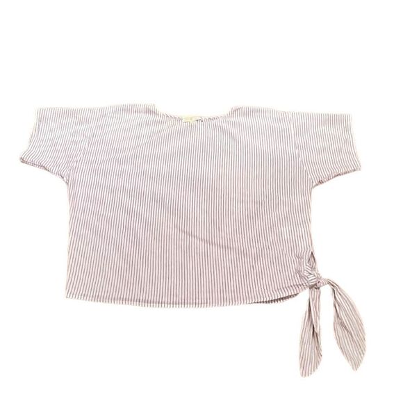 Michael Kors Women’s Linen Blend Purple Pin Stripe Batwing Top, Size L, EUC - Picture 1 of 6
